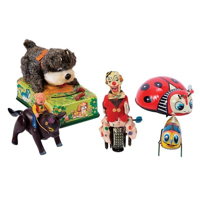 Lot 219 - Group of Wind-Up Toys Circa 1950-70...