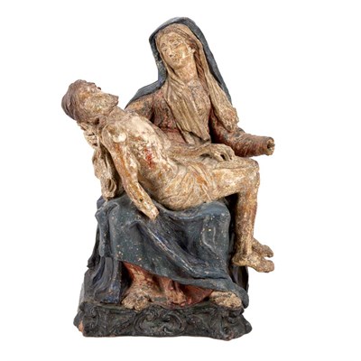 Lot 177 - Continental Polychrome Decorated Terra Cotta...