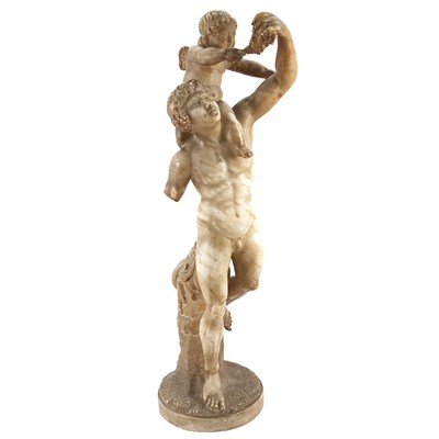 Lot 216 - Continental Alabaster Figural Group French,...