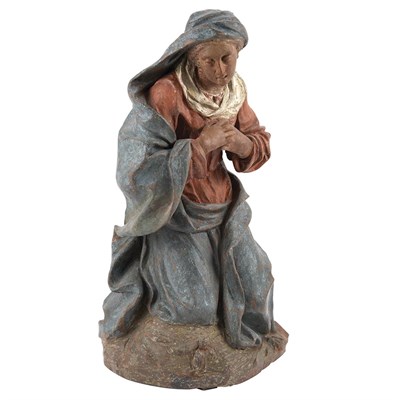 Lot 132 - Continental Polychrome Decorated Terra Cotta...