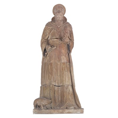 Lot 212 - Italian Terra Cotta Figure of Saint Anthony...