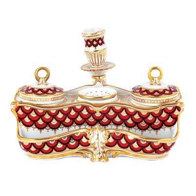 Lot 356 - Flight & Barr Worcester Porcelain Standish...