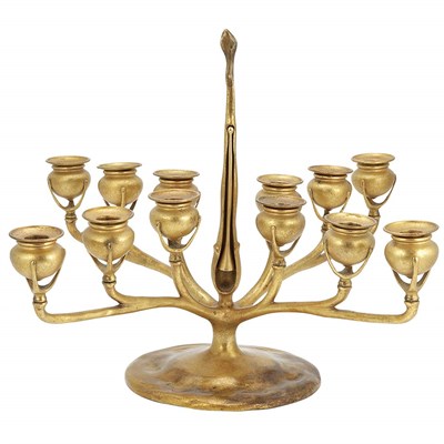 Lot 510 - Tiffany Studios Gilt-Bronze Twelve-Light...