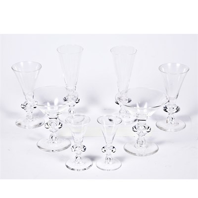 Lot 291 - Steuben Glass Stemware Service Approximately...