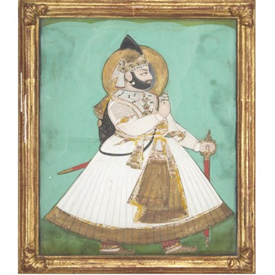 Lot 38 - Indian School 18th/19th Century Prince in a...