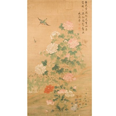Lot 129 - Chinese School Late 19th century Bird and...