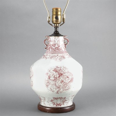 Lot 74 - Chinese Underglaze Red and White Porcelain...