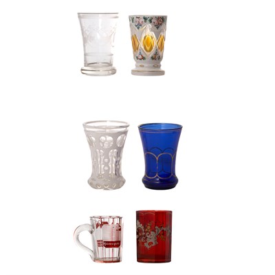 Lot 327 - Group of Continental Glass Beakers Late...
