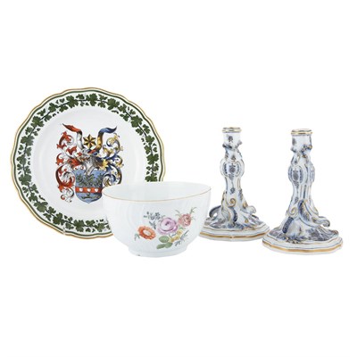 Lot 142 - Group of Meissen Porcelain Articles Comprising...