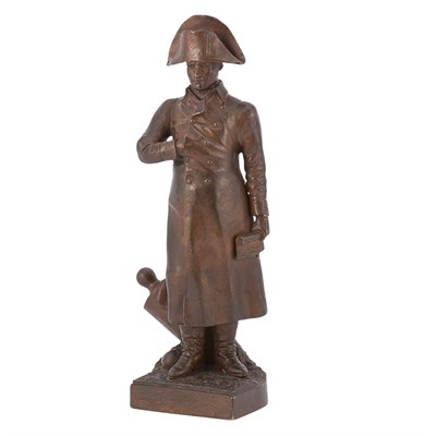 Lot 388 - Bronze Figure of Napoleon Bonaparte Modeled in...