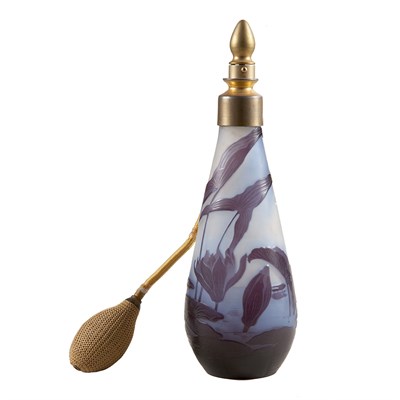 Lot 444 - Galle Acid Etched Cameo Glass Atomizer Circa...