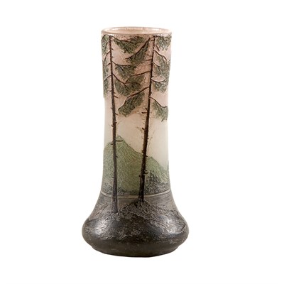 Lot 455 - Legras Acid Etched and Enameled Cameo Glass...