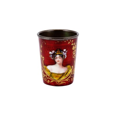 Lot 183 - Limoges Enameled Metal Beaker Late 19th/early...