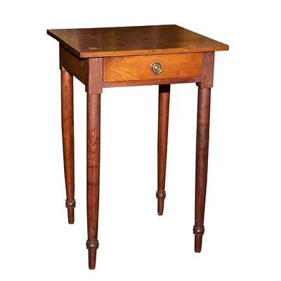 Lot 145A - Federal Maple and Other Woods Work Table 19th...