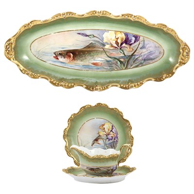 Lot 521 - Louis Straus & Sons Limoges Hand Painted and...