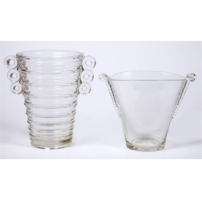 Lot 248 - Steuben Glass Vase; Together with Three...