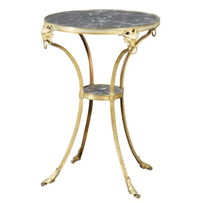 Lot 325 - Neoclassical Style Marble Top Gilt-Bronze...