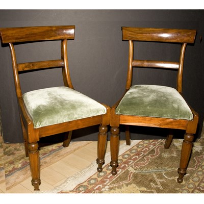 Lot 482 - Pair of Regency Style Mahogany Dining Chairs