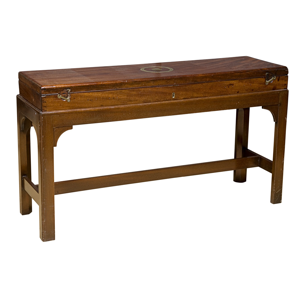 Lot 290 - Brass Mounted Mahogany Gun Case on Stand...