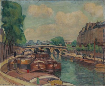 Lot 196 - Samuel Halpert American, 1884-1930 La Seine,...
