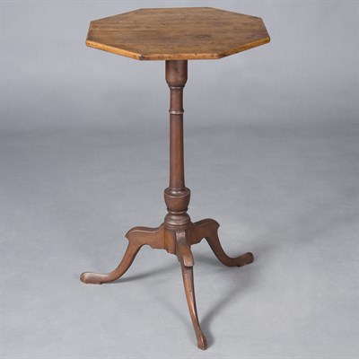 Lot 207 - Federal Maple and Cherry Candlestand Early...