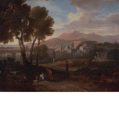 Lot 77 - Follower of Gaspard Dughet Figures in...