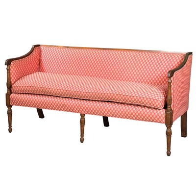 Lot 109 - George III Mahogany Upholstered Settee Early...