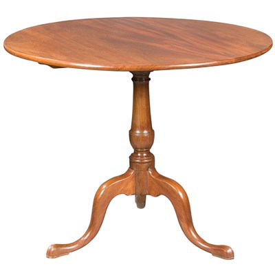 Lot 127 - Chippendale Mahogany Tilt-Top Tea Table Late...