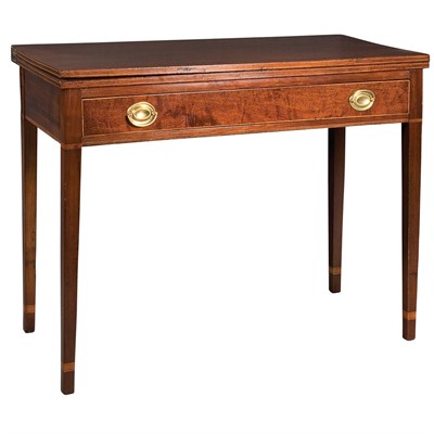 Lot 145 - Federal Inlaid Mahogany Fold-Over Games Table...