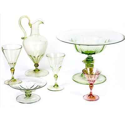 Lot 315 - Group of Venetian Glass Articles Approximately...