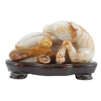 Lot 305 - Chinese Jade Horse 19th Century In a recumbent...