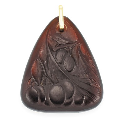 Lot 455 - Molded Glass Pendant, Lalique