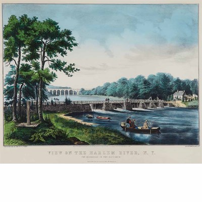 Lot 90 - Currier & Ives, publishers VIEW ON THE HARLEM...