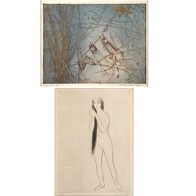 Lot 86 - Kaiko Moti [POISSONS]; [JEUNE FILLE] Color...