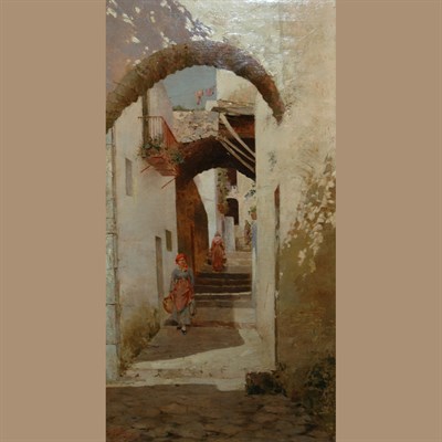 Lot 58 - Leopoldo Galeota Italian, 1868-1938 Woman with...