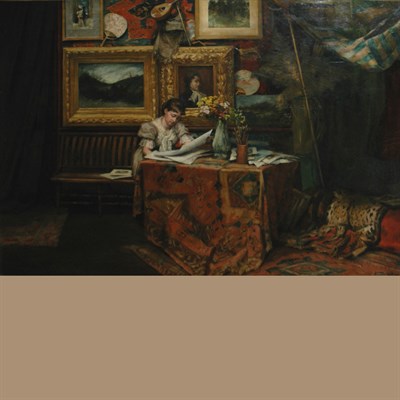 Lot 84 - Manner of Mihaly Munkacsy The Artist's Wife...