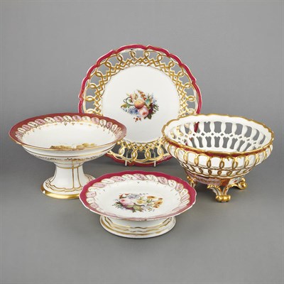Lot 139 - Paris Porcelain Partial Dessert Service...