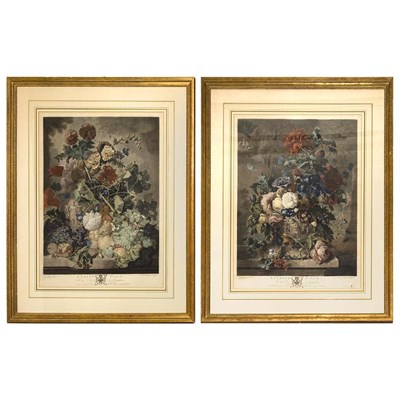 Lot 301 - After Jan Van Huysum A FLOWER PIECE; A FRUIT...