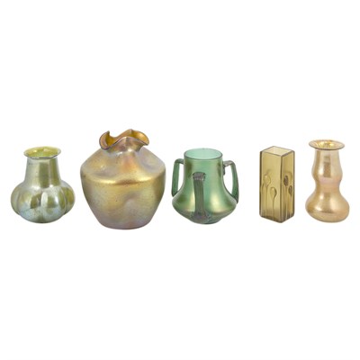 Lot 439 - Group of Unsigned Loetz Glass Vases Circa 1900...