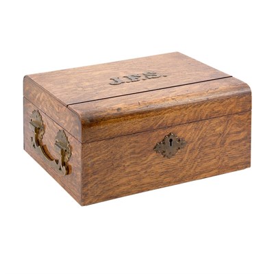 Lot 393 - Gilt-Bronze Mounted Oak Humidor Retailed by...