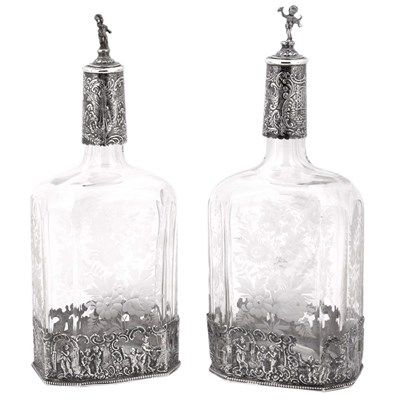 Lot 233 - Companion Pair of Dutch Rococo Style Silver...