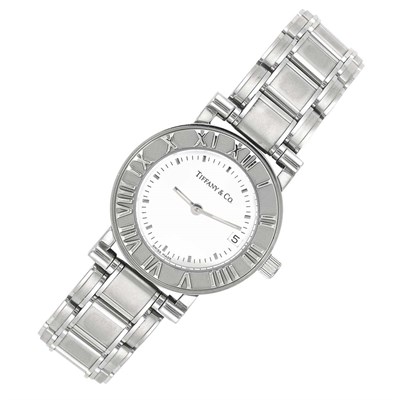 Lot 122 - Sterling Silver Wristwatch, Tiffany & Co.