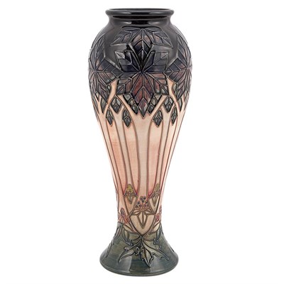 Lot 430 - Moorcroft Pottery Vase In the Cluny pattern,...