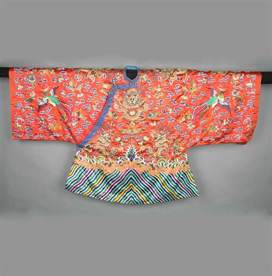 Lot 206 - Chinese Silk Robe 19th Century Embroidered...