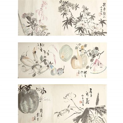 Lot 241 - Chinese School 20th Century Set of three...