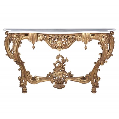 Lot 313 - Rococo Style Gilt-Wood Console Height 36 1/2...