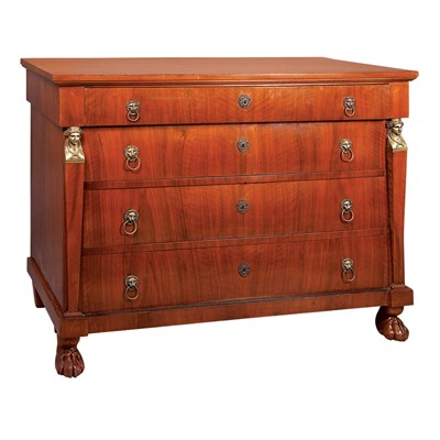 Lot 446 - Continental Empire Gilt-Metal Mounted Mahogany...