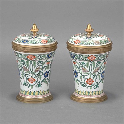 Lot 142 - Pair of Samson Famille Verte Porcelain Covered...