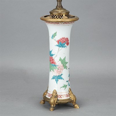 Lot 104 - Gilt-Metal Mounted Chinese Famille Rose...