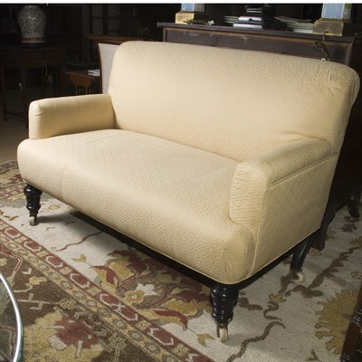 Lot 341 - Victorian Mahogany Loveseat Length 58 inches.